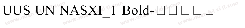 UUS UN NASXI_1 Bold字体转换